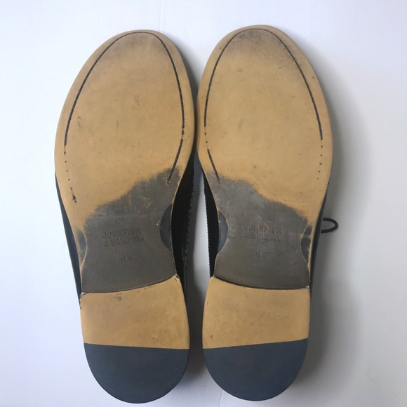 Johnston & Murphy 11.5 Black Leather Oxford Shoes - Picture 3 of 8